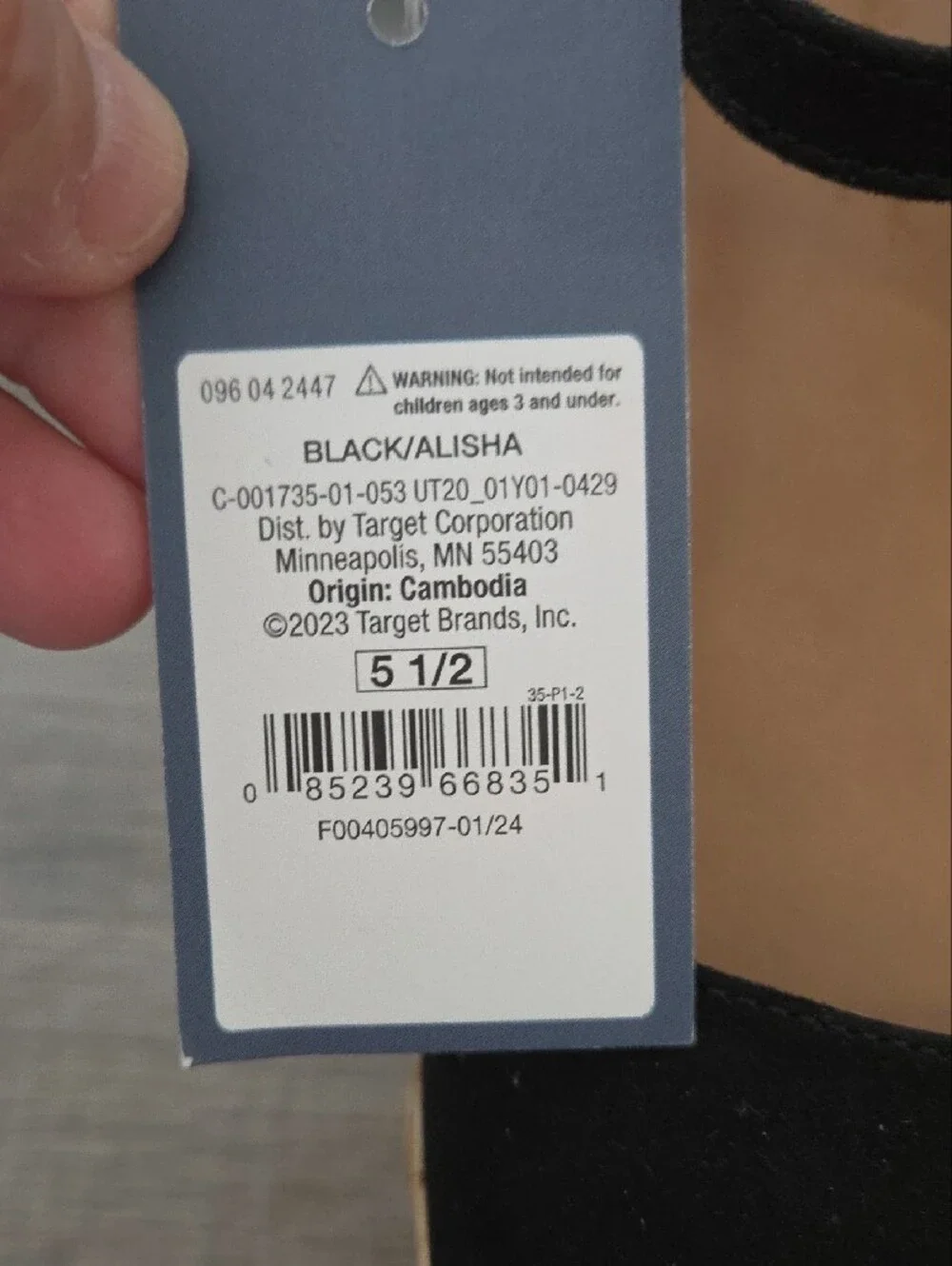 Women’s Black Espadrille Wedge Sandals with Ankle Strap, Size 5.5. New In Box